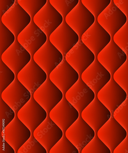 Red padded upholstery seamless pattern texture. EPS 10 vector