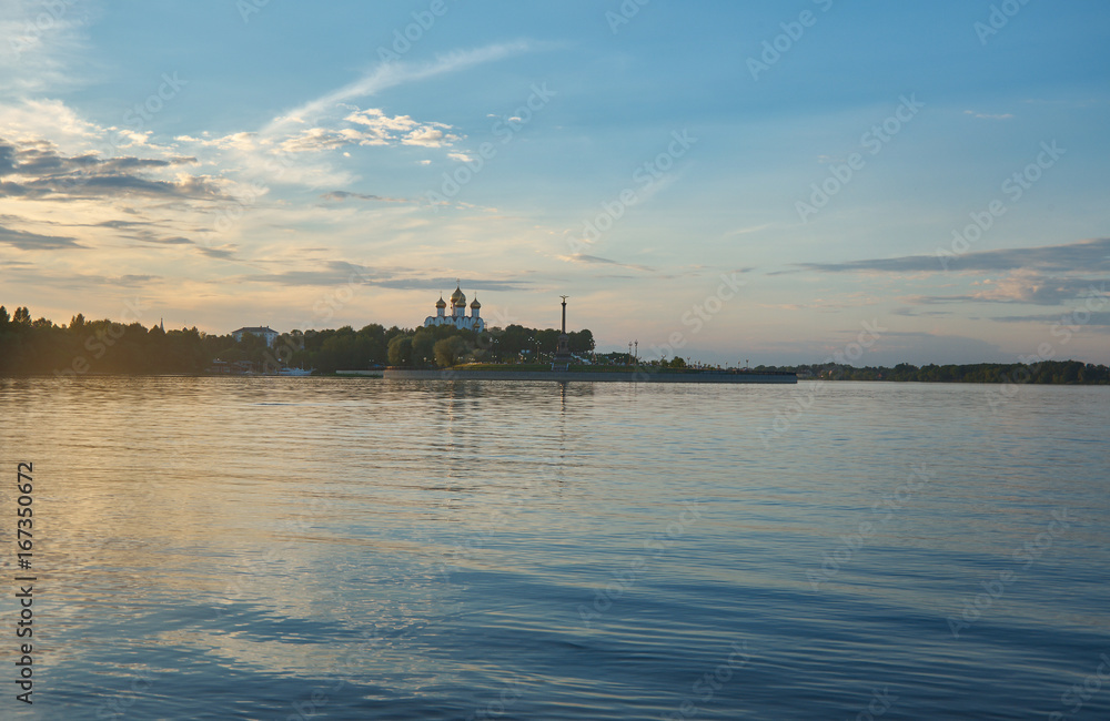 Sunset with a view between Kotorosl river, Strelka