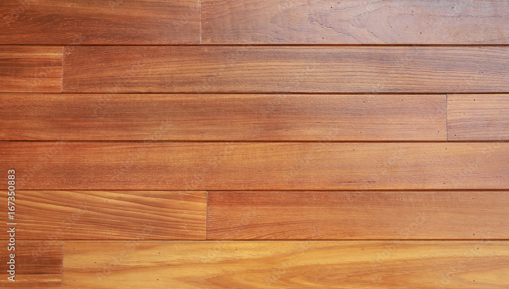 Fototapeta premium Horizontal wood plank wall background.