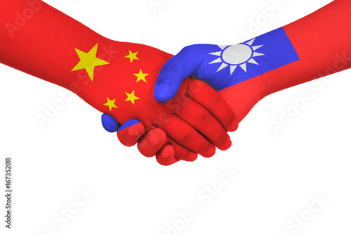 Handshake between China and Taiwan