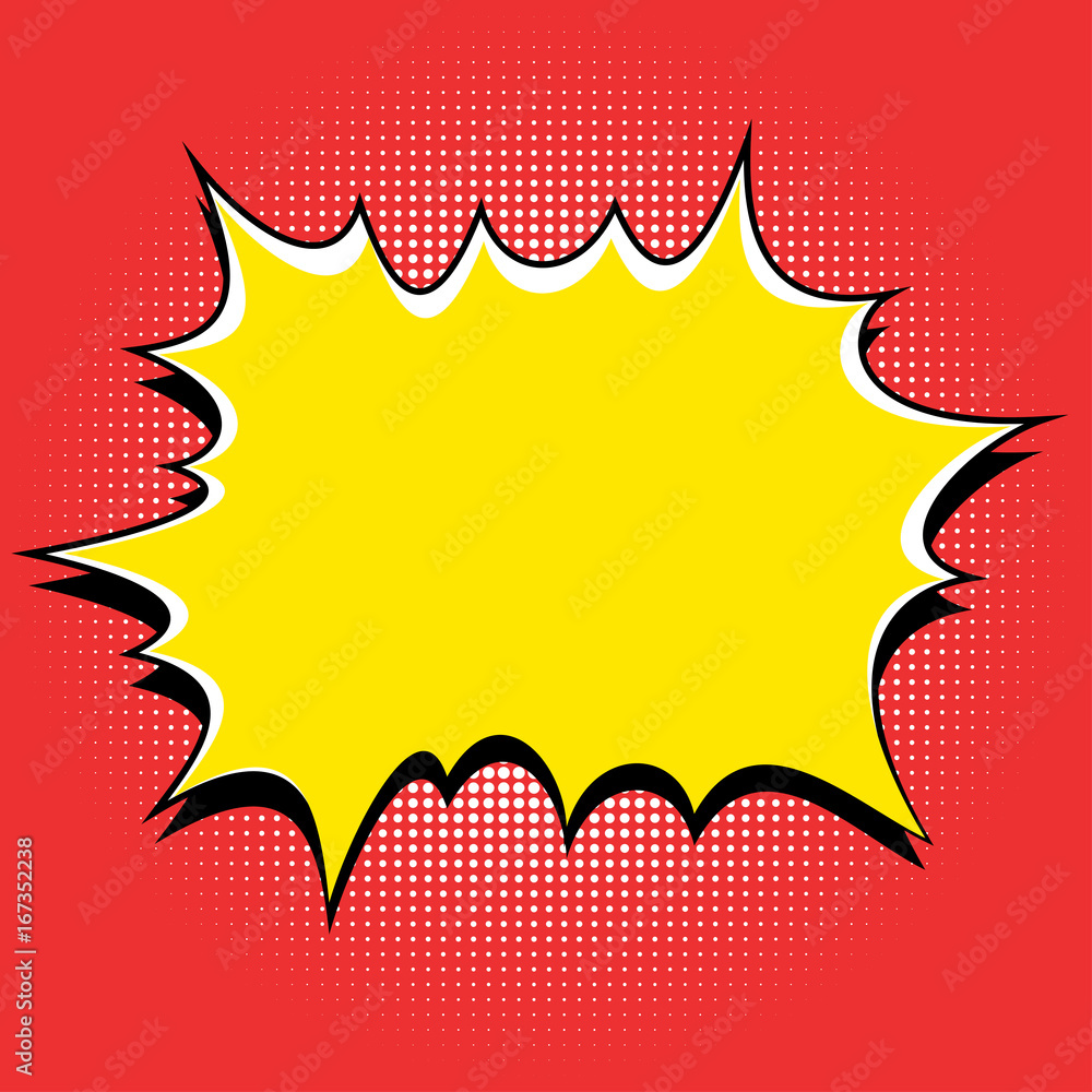 Comic book style yellow burst on red background Comic book style yellow burst on red background