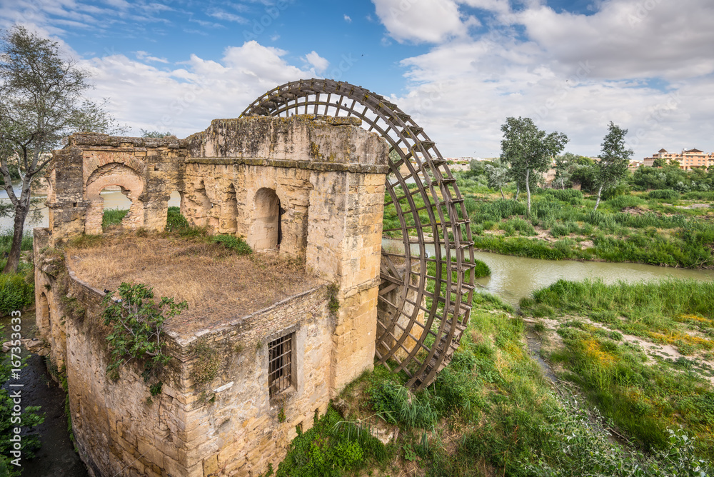 Ruins of ancient watermill in Cordoba, Andalusia province, Spain