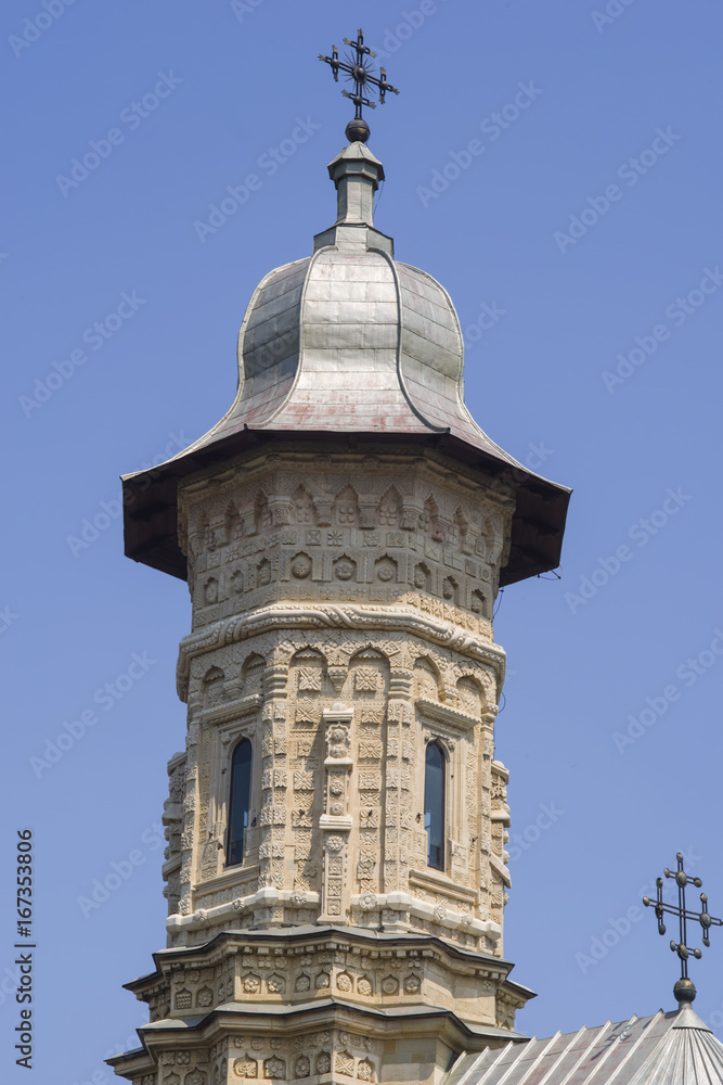 Fototapeta premium Churchbell tower of Dragomirna Monastery
