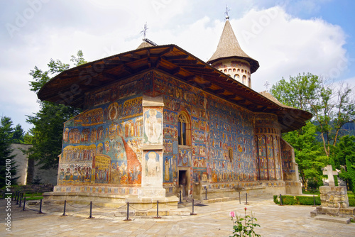 Mural frescoes of Voronet Monastery photo
