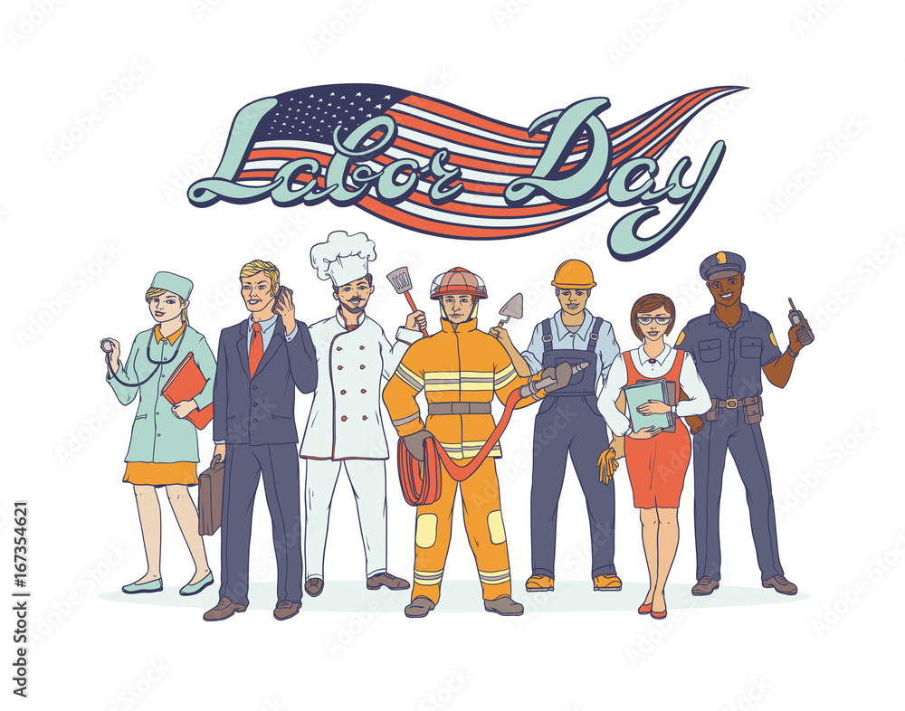 Labor Day printable coloring page for kids 13