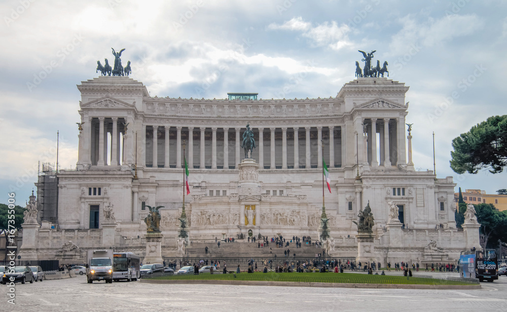 National monument of Vittorio Emanuele II on Piazza Venezia in Rome, Italy
