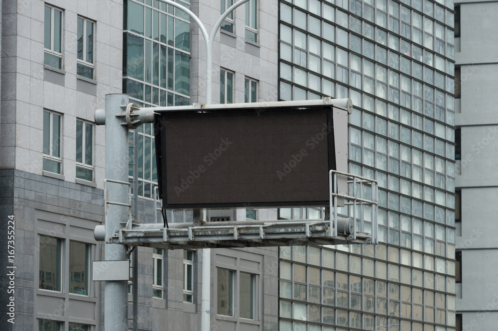 Large blank billboard on a street wall, banners with room to add your own text Large blank billboard on a street wall, banners with room to add your own text