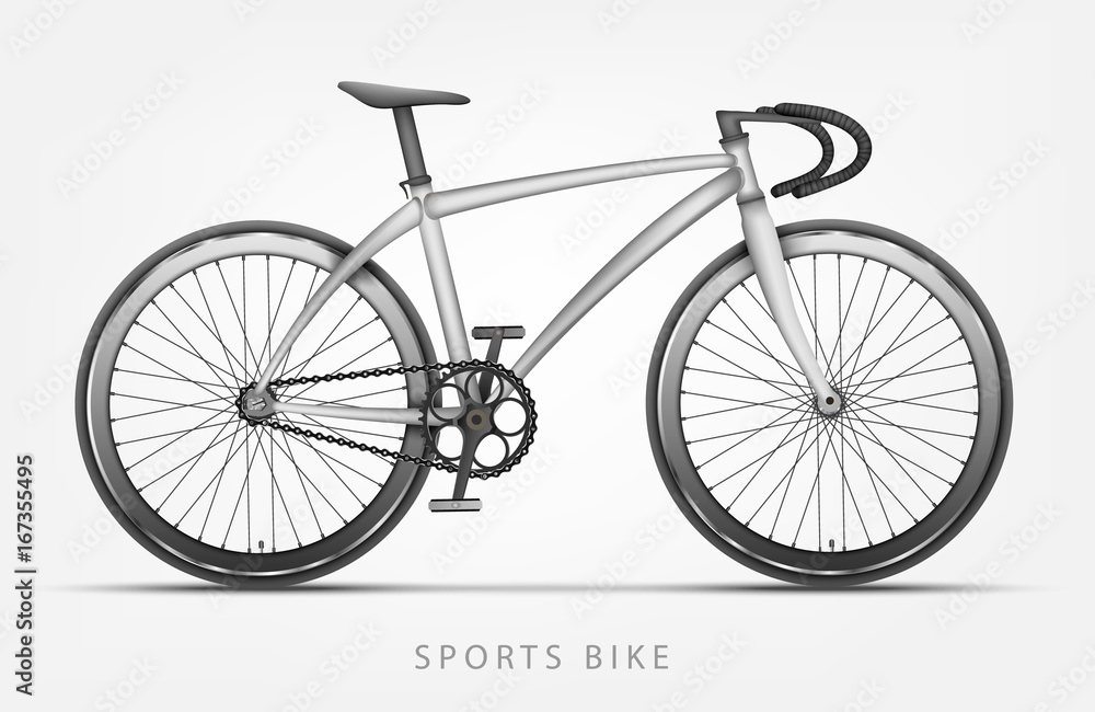 bike in white color with curved handlebars bike in white color with curved handlebars