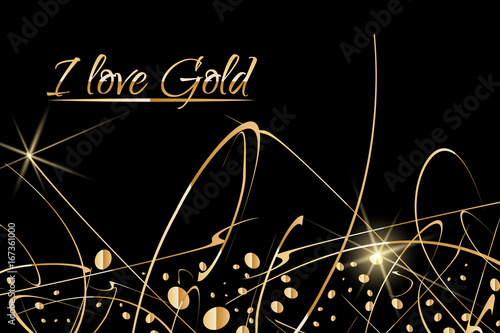 Abstract Vector Background with gold paint drops. Luxury design with place for text. Perfect for poster, flyer, banner, post or greeting card, business card