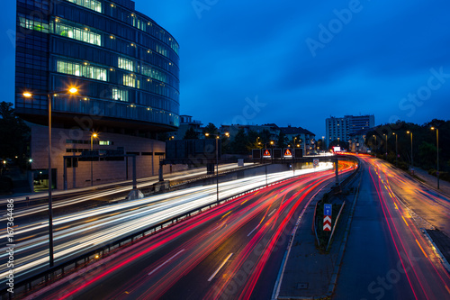 Berlin Stadtring A100 Abfahrt Kurfürstendamm Langzeitbelichtung