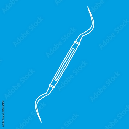 Dental probe icon, outline style