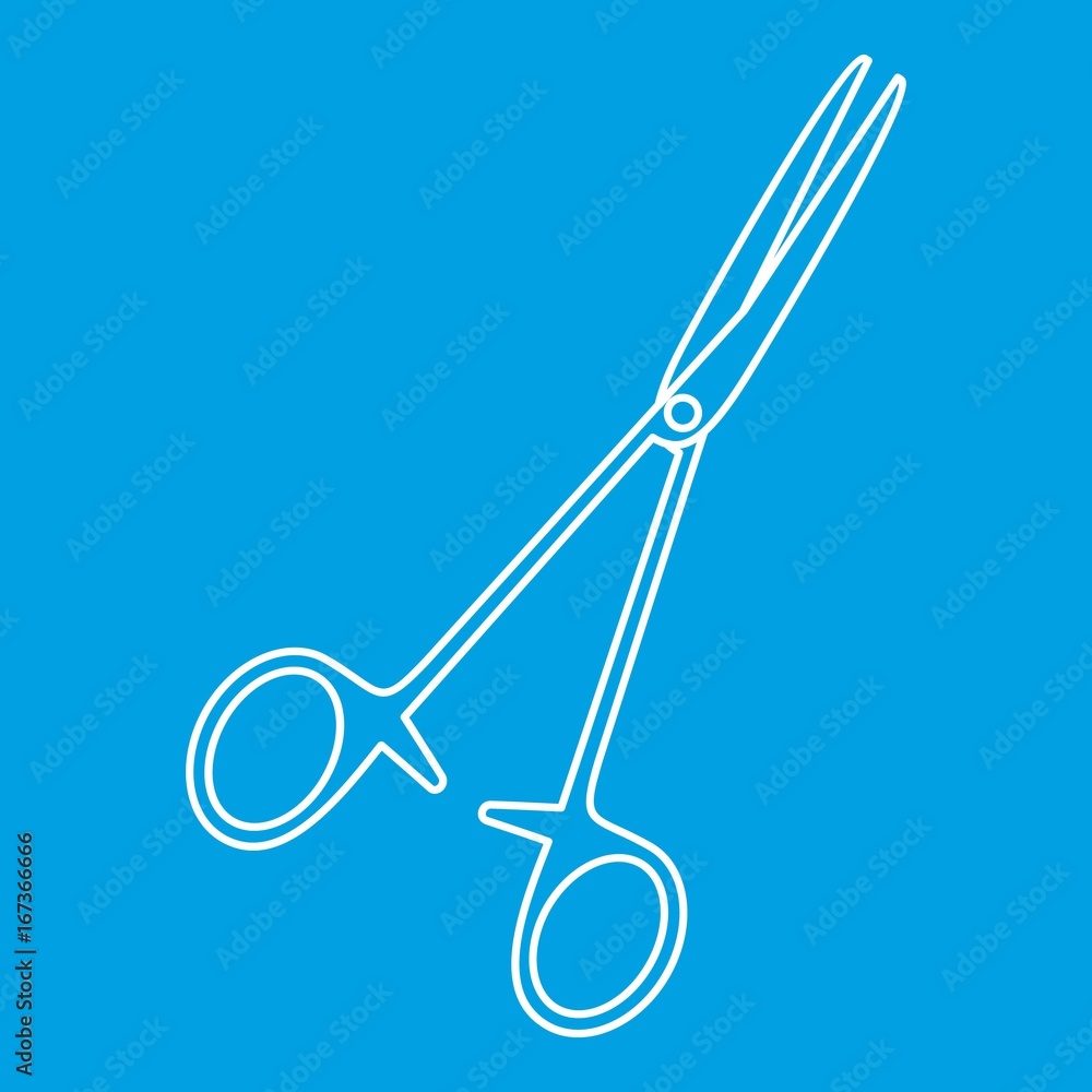 Pair of stainless steel surgical forceps icon Pair of stainless steel surgical forceps icon