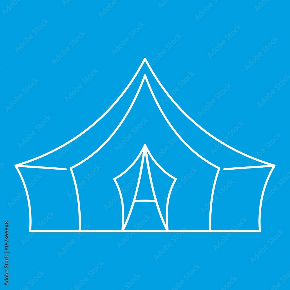 Awning tent icon, outline style Awning tent icon, outline style