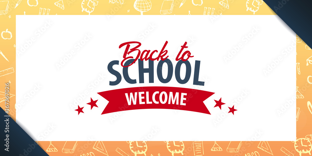 Naklejka premium Back to School background. Education banner. Vector illustration.