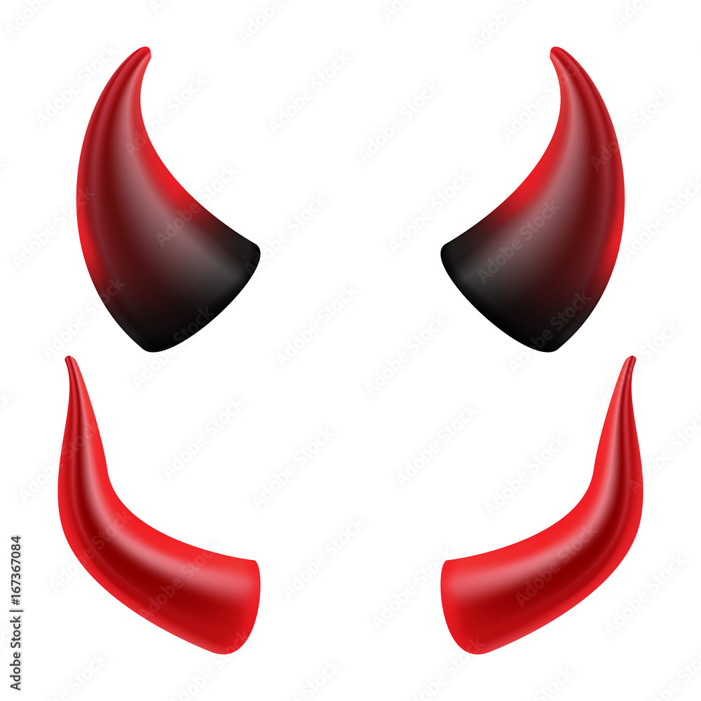 Devil Horns Vector. Demon Or Satan Horns Symbol, Sign, Icon. Isolated