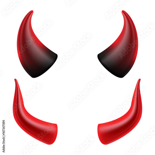 Devil Horns Vector. Demon Or Satan Horns Symbol, Sign, Icon. Isolated