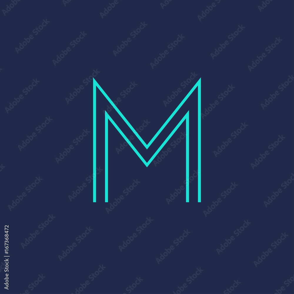 M letter icon. M monogram or emblem. Vector design element for branding. M letter icon. M monogram or emblem. Vector design element for branding.