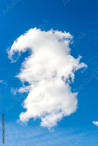 Special shape of cloud on the blue sky