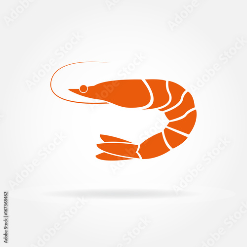 Shrimp icon. Vector illustration.