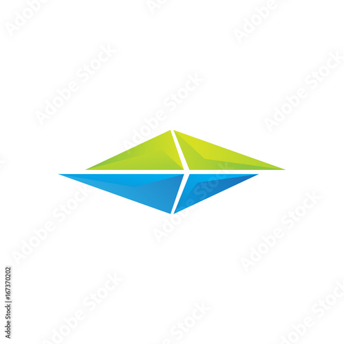 poly abstract logo template