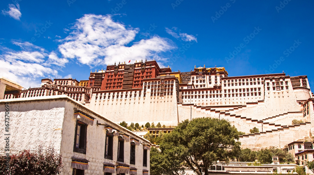 Scenic view of Potala palace, residence of Dalailama Scenic view of Potala palace, residence of Dalailama