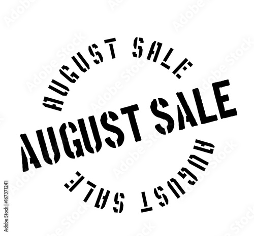August Sale rubber stamp. Grunge design with dust scratches. Effects can be easily removed for a clean, crisp look. Color is easily changed.