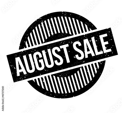 August Sale rubber stamp. Grunge design with dust scratches. Effects can be easily removed for a clean, crisp look. Color is easily changed.