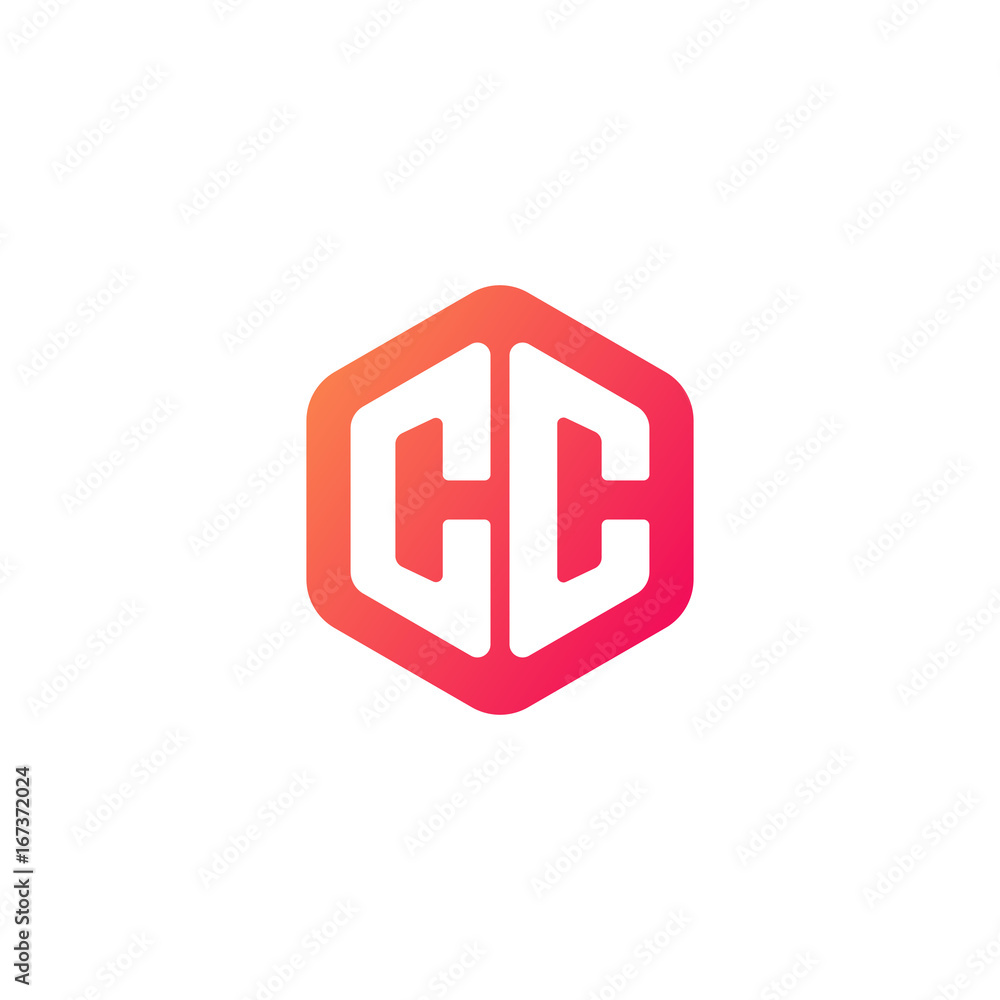 Initial letter cc, rounded hexagon logo, gradient red orange colors
Initial letter cc, rounded hexagon logo, gradient red orange colors