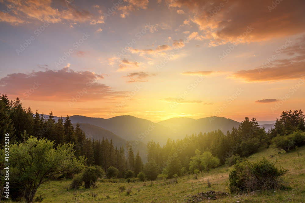 Sunset mountains Sunset mountains