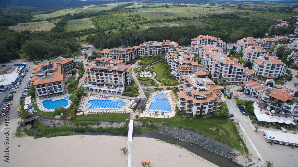 Aerial view of Oasis beach, Bulgaria