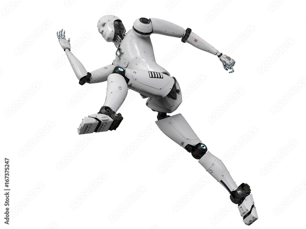 humanoid robot running humanoid robot running