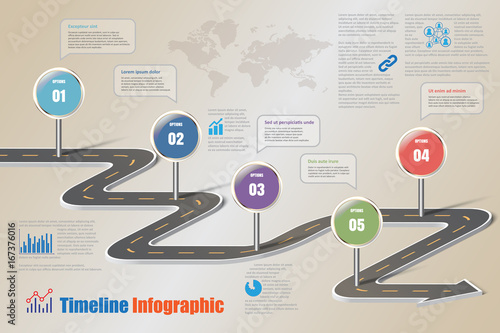 Business road map timeline infographic icons designed for abstract background template, element modern digital diagram web pages marketing technology presentation. Vector illustration