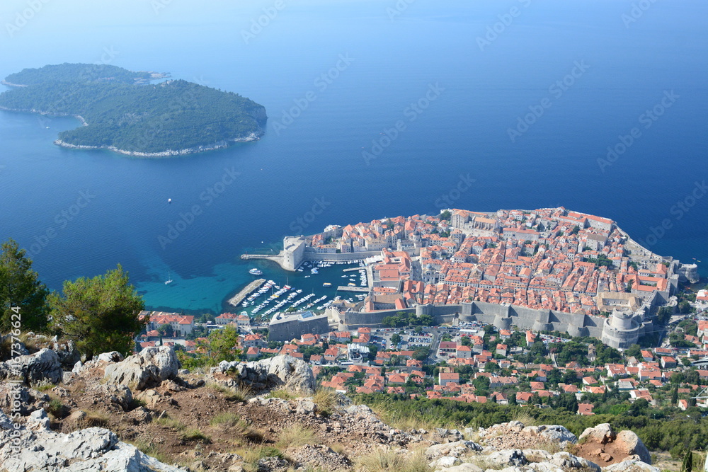 Dubrovnik and Lokrum island. Dalmatia. Croatia