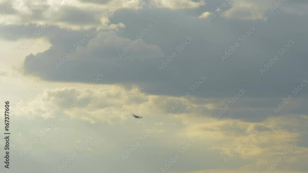 Small aiplane in the sky - slowmotion 60 fps Small aiplane in the sky - slowmotion 60 fps