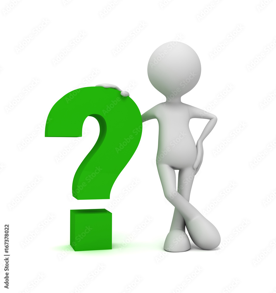 question mark and man concept 3d illustration question mark and man concept 3d illustration