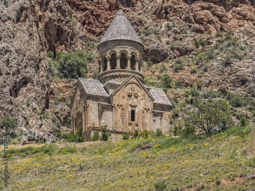 Noravankh, Kloster, Schlucht des Amaghu, rote Fassade, roter Fels, Provinz Vajots`s Dzor, Armenie, Asien photo