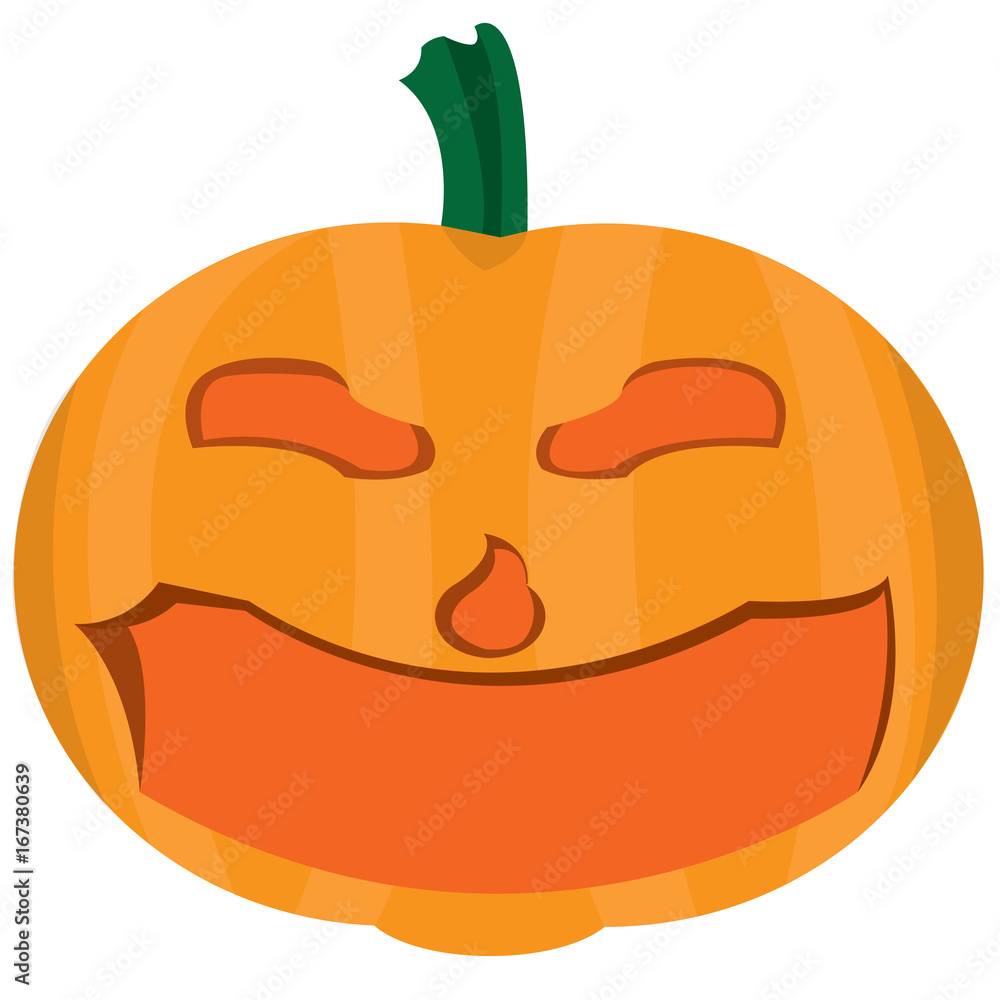Obraz premium Isolated halloween pumpkin on a white background, vector illustration