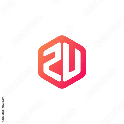 Free Download Initial letter zu, rounded hexagon logo, gradient red orange colors	
 
 - GFXLoad