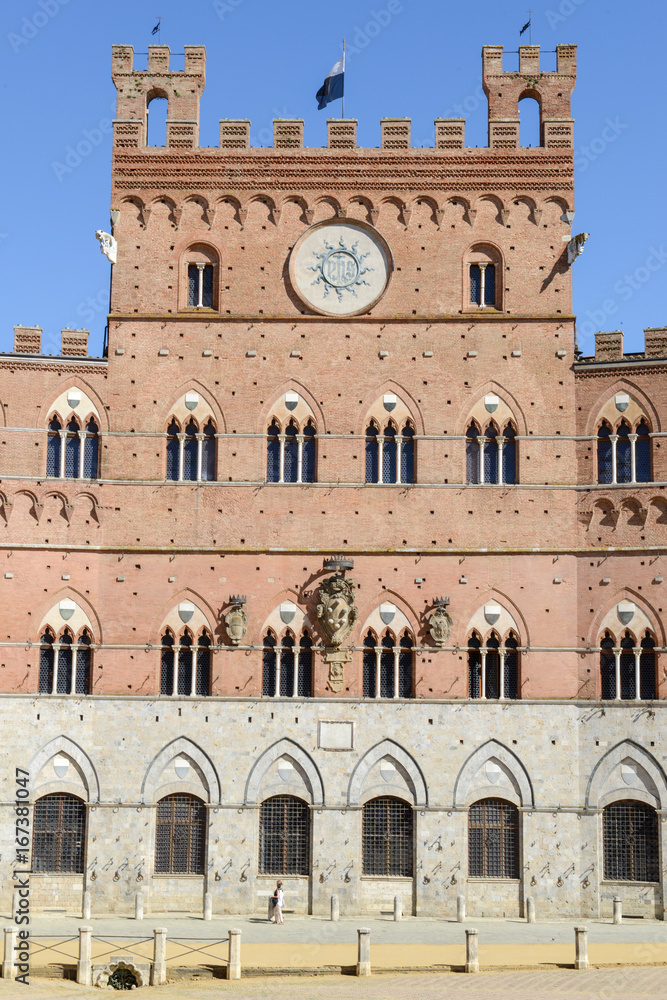 Detail of the town hall at Siena