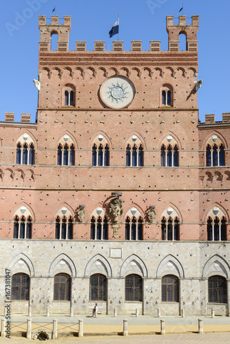 Detail of the town hall at Siena