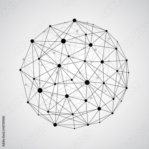 Vector wireframe connecting earth sphere. Globe connection concept. Globe structure connect, illustration of globe network