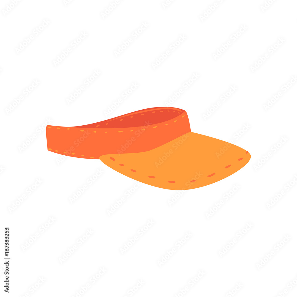 Orange visor cap cartoon vector Illustration Orange visor cap cartoon vector Illustration