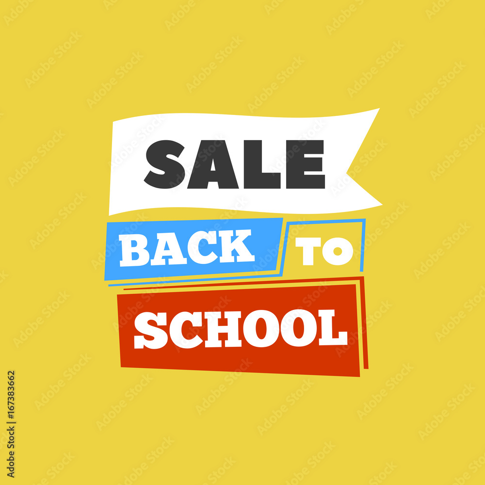 Sale Back to school emblem with book. Bright vector illustration. Sale Back to school emblem with book. Bright vector illustration.