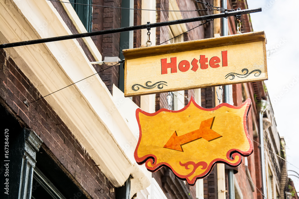 Obraz premium Schild 258 - Hostel