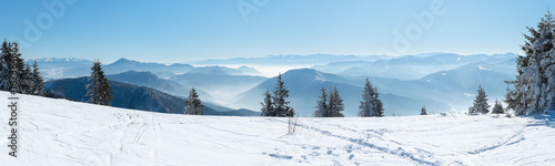 Panoramic view snowcapped mountains, Beautiful winter, Alpine mountains in winter, Winter landscape wallpaper, Beautiful winter landscape, European mountain panorama