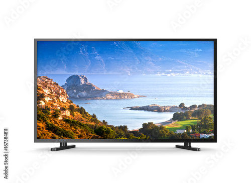 Television Set with Scenery Spot on the Screen