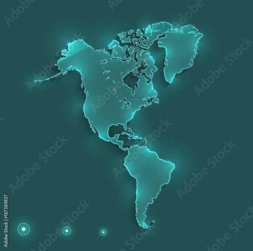 America map light neon vector