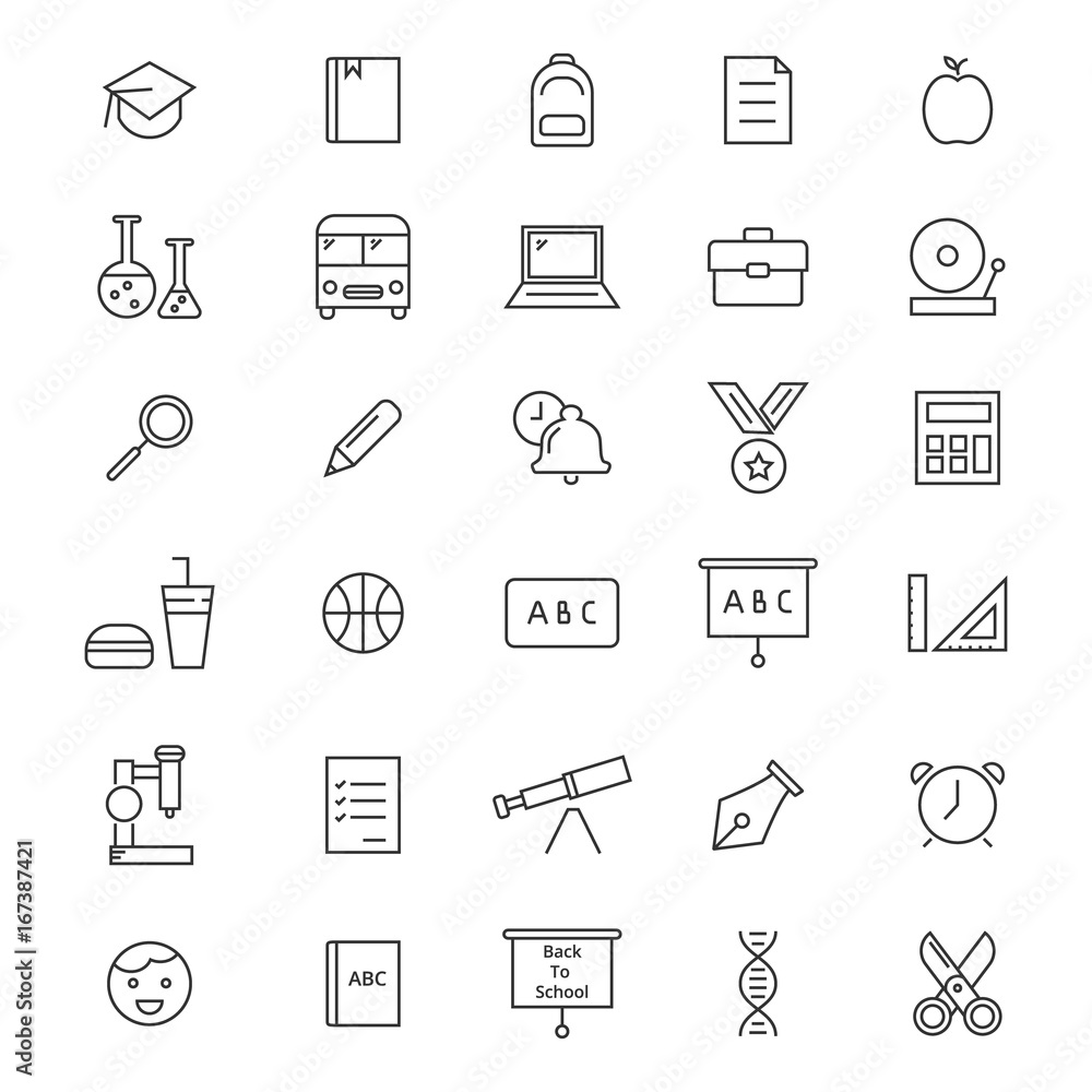 Back To School Icons Back To School Icons