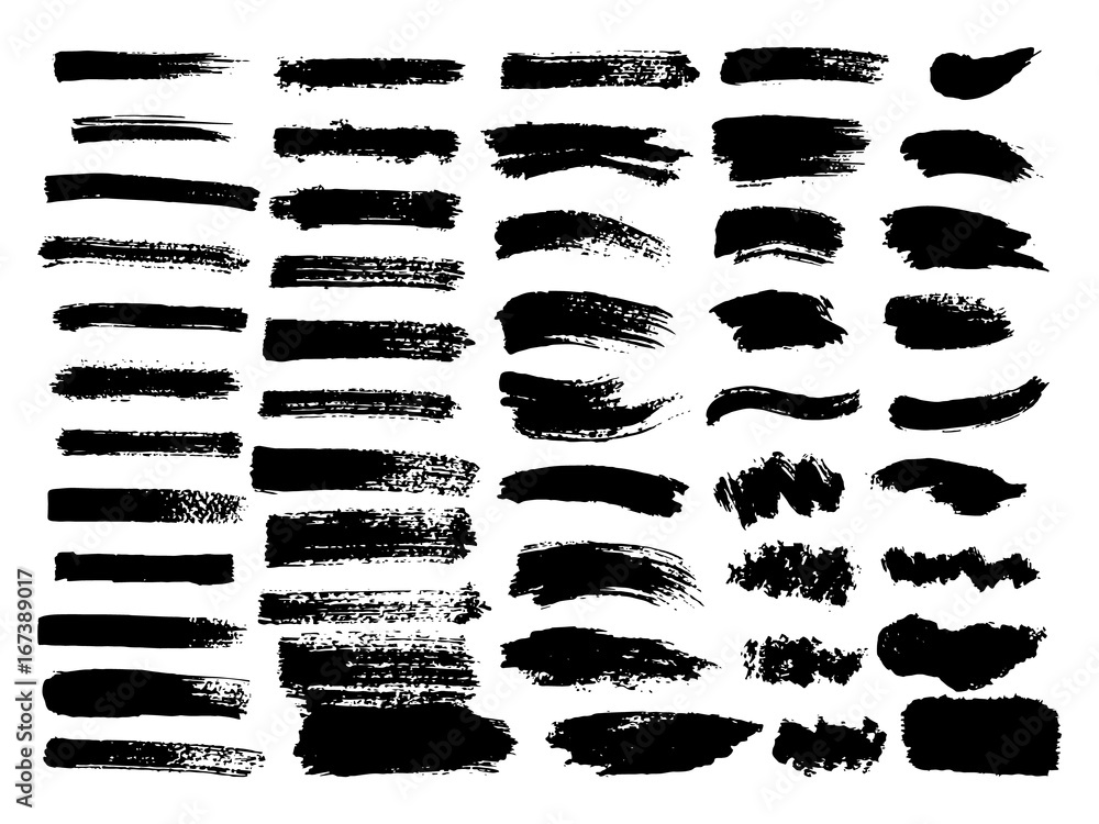 Painted grunge stripes set. Painted grunge stripes set.