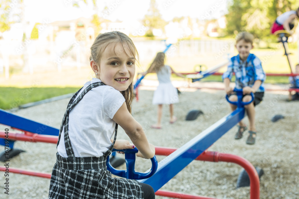 cheerful school age child play on playground school cheerful school age child play on playground school